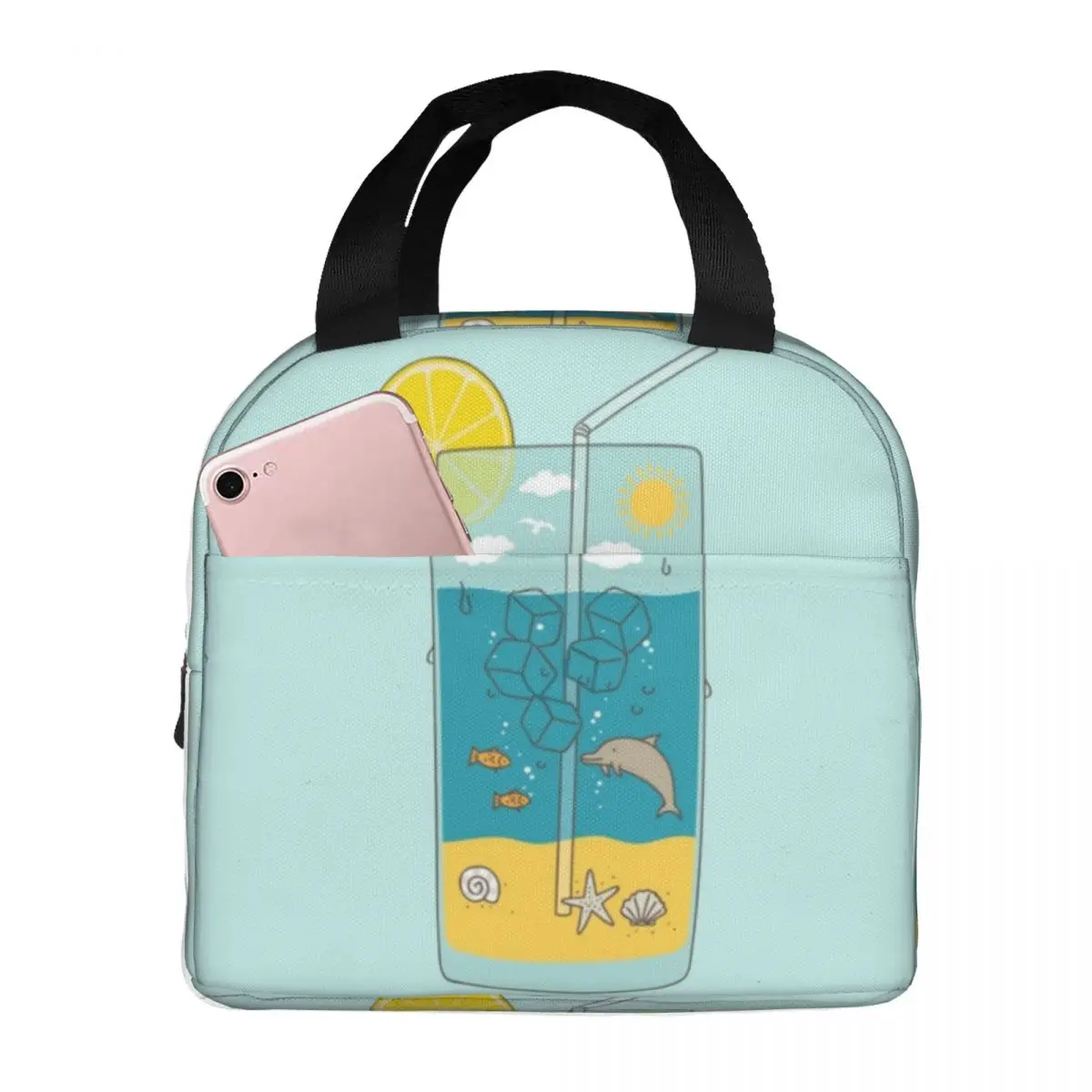 

Summer Drink Thermal Insulated Lunch Bag Insulated bento bag Meal Container Food Bag Portable Lunch Box Tote School Pupil