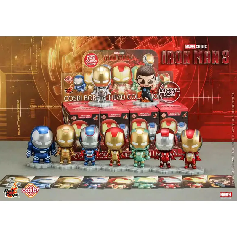 Hottoys Ht Cosbaby Cbx029 Mark17 21 33 37 38 39 42 Iron Man 3 Mini Movie Character Model Collection Q Version, Original, En Stock