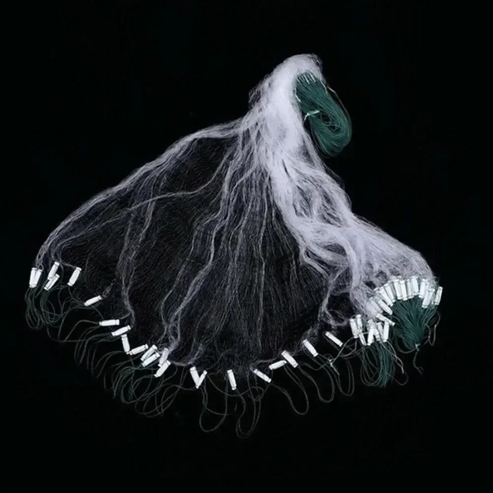 Fishing Net Single Mesh Nylon Float Trap Monofilament Gill Net Fishing Accessories For Hand Casting P0H7