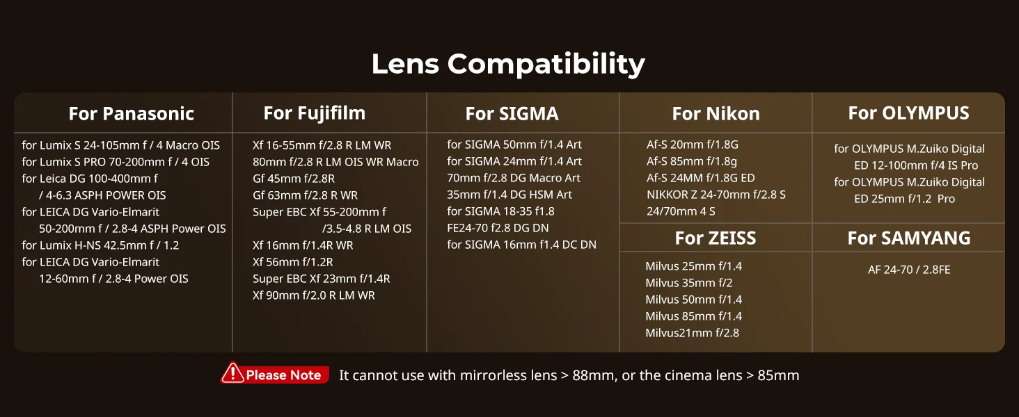 SmallRig Filter Kit mit verstellbarer Klemme von 67 mm bis 82 mm, mit CPL, VND, schwarzen Diffusions-14-Filtern für spiegellose DSLR-Kameras 4412 – Detail 5