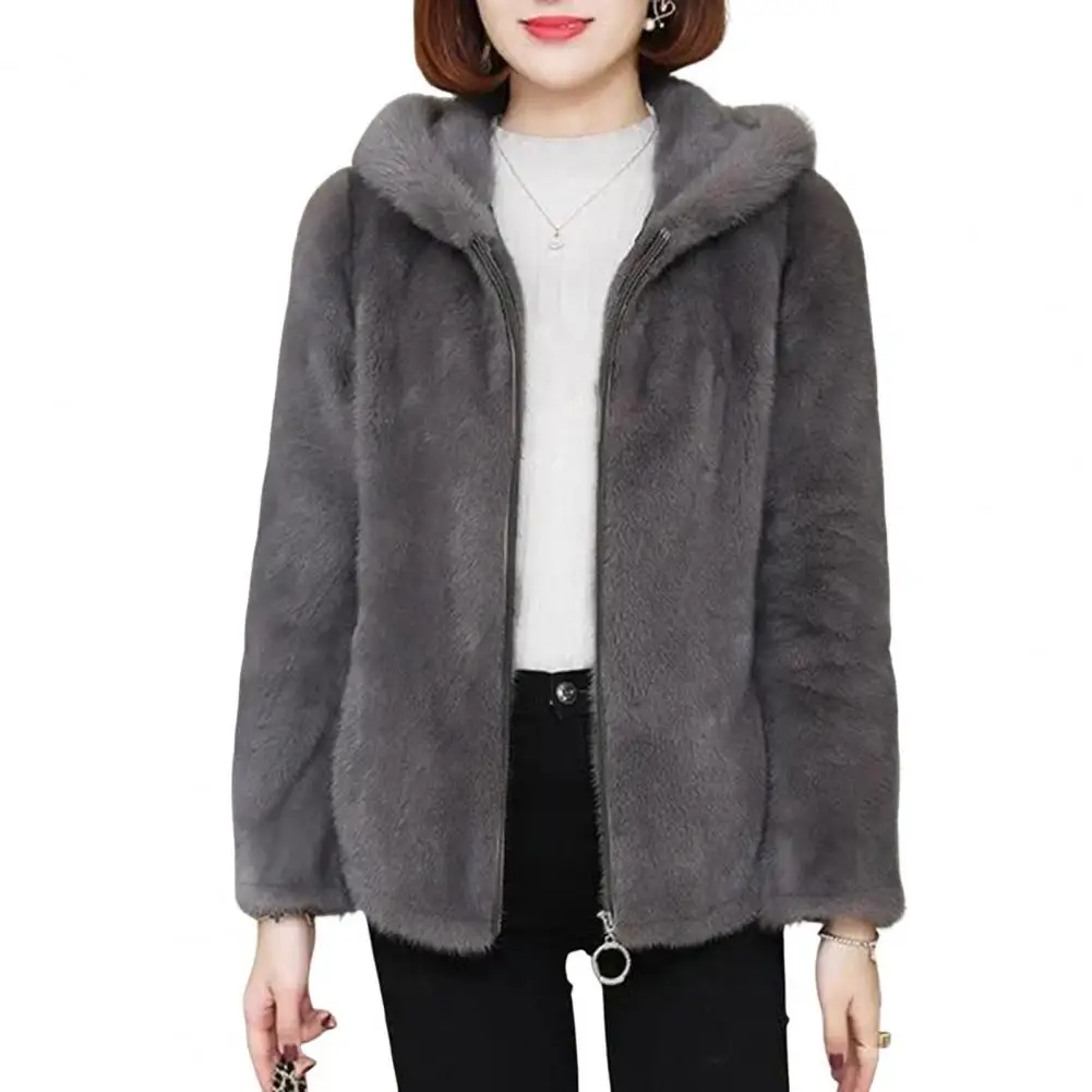Women's Plush Hooded Fall/Winter Jacket 1