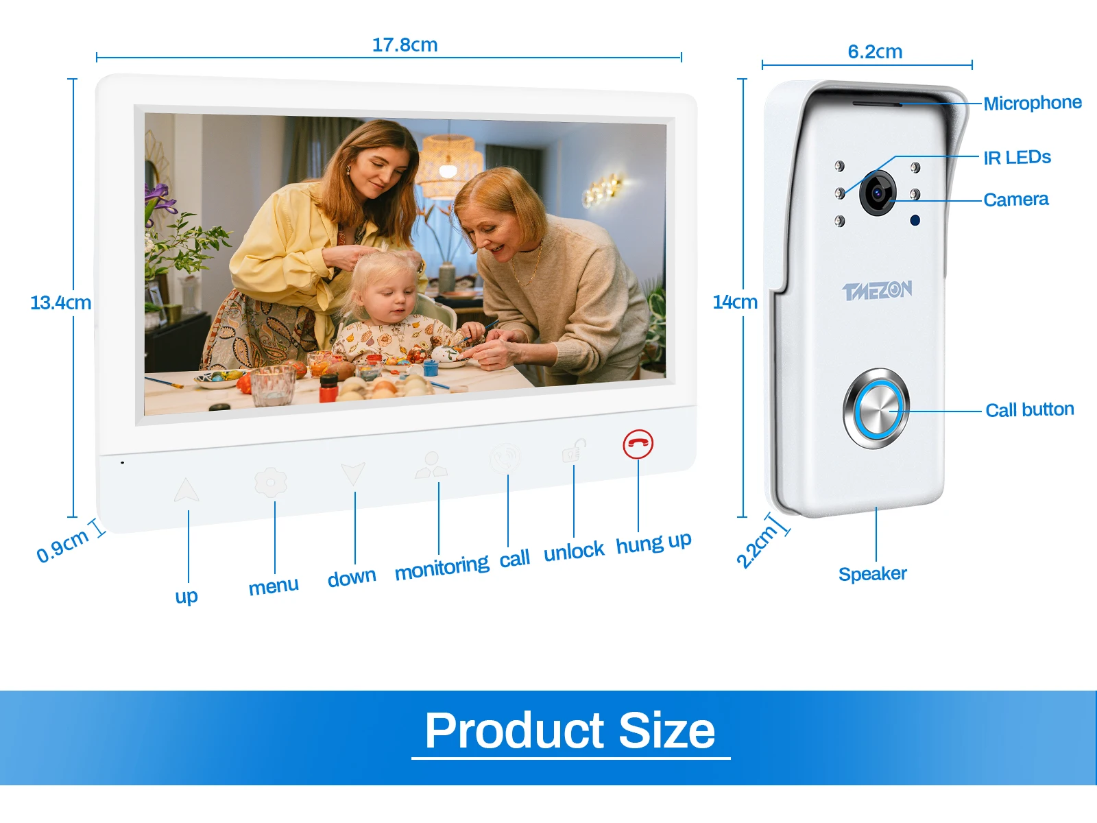 Sonnettes TMEZON Système Dinterphone Vidéo Filaire TFT 7 Pouces 1080P Avec  1 Caméra 1080P Prise En Charge De Lenregistrement/Instantané Prise En  Charge De La Sonnette 1 MONITEUR HKD230918 Du 98,98 €