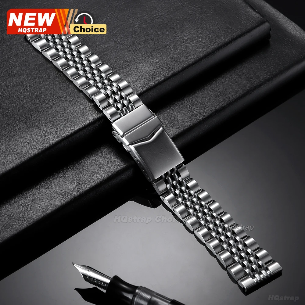 Luxury Stainless Steel Screw Link Strap - Universal Replacement Wristband