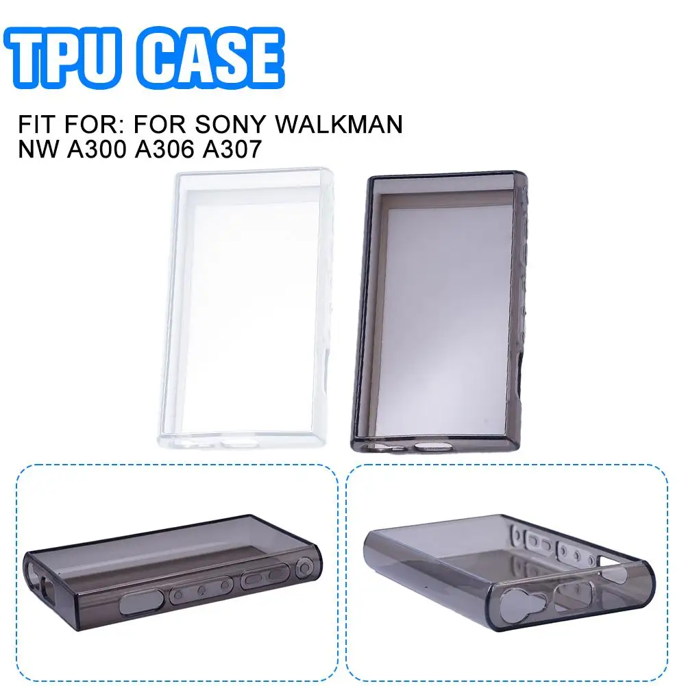 부드러운 투명 TPU 보호 쉘, 부드러운 커버에 적합, 워크맨 NW-A300 NW-A306 NW- J0T1 용 TPU 투명 쉘