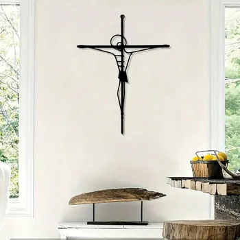 Vintage Iron Crucifix Wall Cross 1