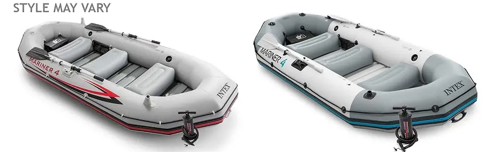 4-Person Inflatable Boat Set with Aluminum Oars and High Output Air Pump for Fishing Boat in Rivers and Lakes,Inflatable Boat