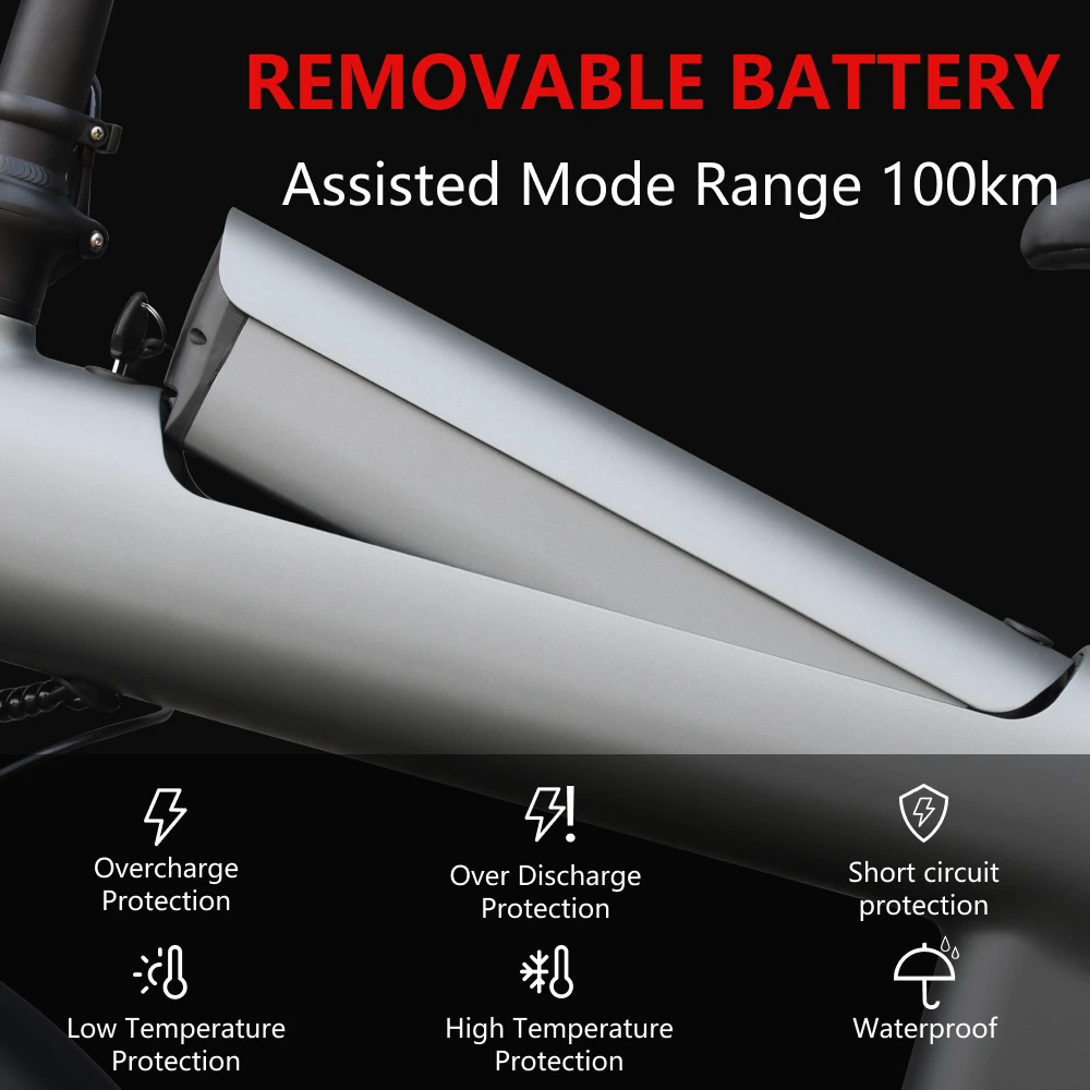 HX Q3 Electric Bicycle Mountain Ebike Shock Absorption 2000W 48V 20 inch Fat Tire Adult Electric E bike Removable Battery ebikes 3