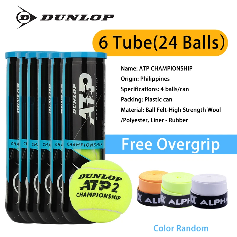 DUNLOP ATP Championship Tennis Balls Tube Professional Competition Training  Pressure Club Original Official Tour Tennis Ball - AliExpress