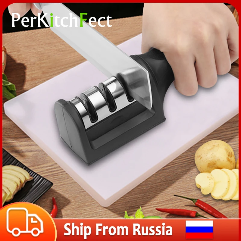 Точилка для ножей инструмент быстрой заточки из нержавеющей стали 3 этапа | Дом и