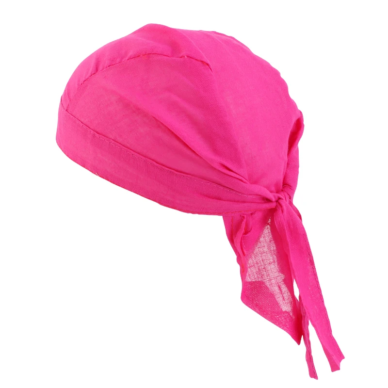 Novo Unissex Feminino Masculino Bandana Chapéu Algodão Durag Boné Ajustável  Cancer Chemo Turbante Perucas Doo Durag Headwrap Pirata Head Scarf De $8,45