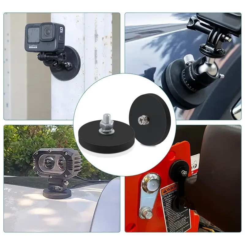STP Rubber Coated Magnets Neodymium Magnet Base Non-Slip Strong Mounting Magnet for Fixing Lights Cameras Cars Earth Magnet 6
