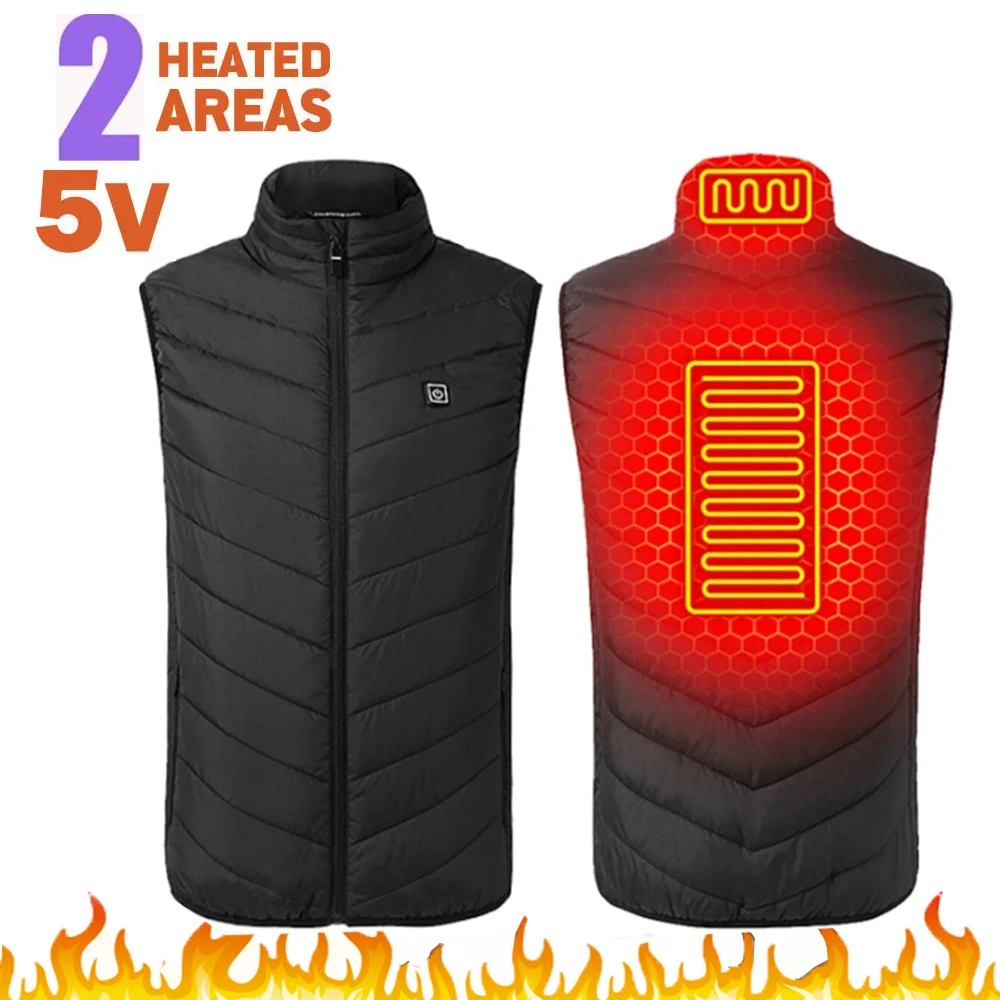 

21 Heating Vest Zones Heated Coat Washable Lightweight USB Heating Jacket for Camping Unisex Electric Heated Jackets S - 6XL