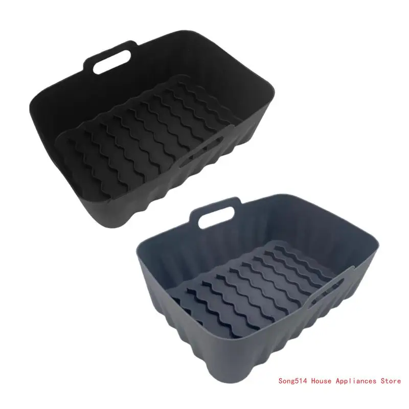 

Поднос для фритюрницы, подставка для барбекю, тарелка, силиконовая форма для выпечки в духовке, многоразовая кастрюля, 2x95AC