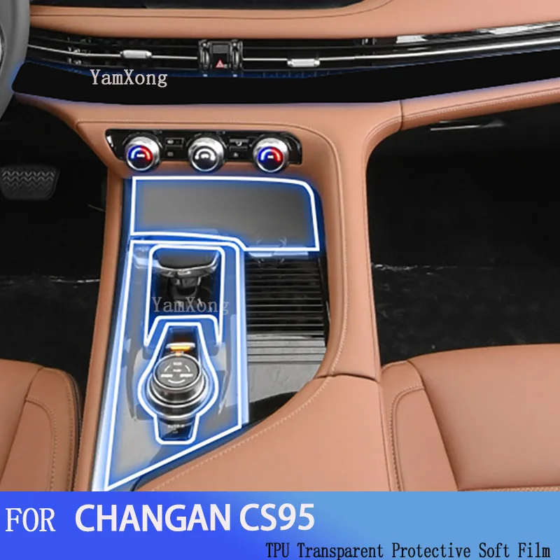 Per CHANGAN CS95(2021-presente)-decorazione d'interni Car Stick Center Console pellicola dello schermo dello strumento proctative trasparente