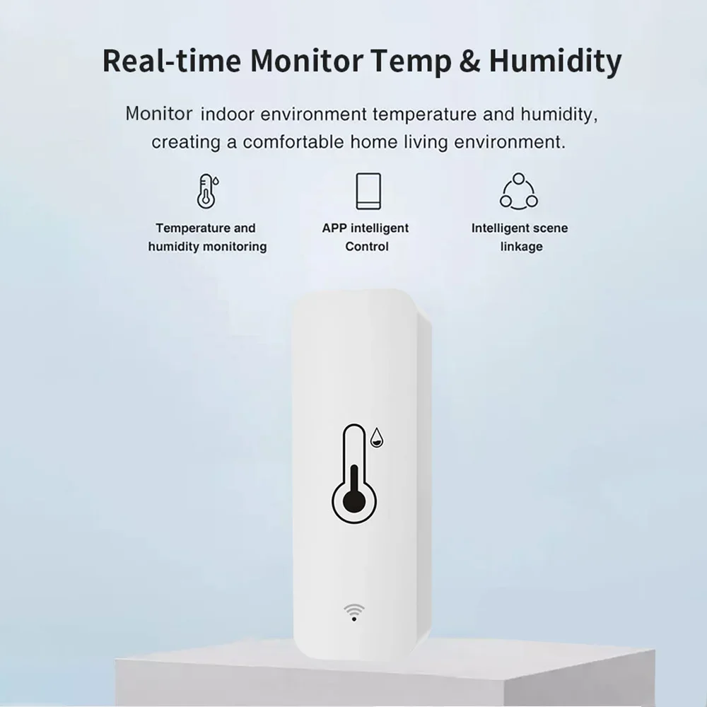 Tuya Smart Temperature And Humidity Sensor APP Remote Monitor For Smart Home SmartLife Work With Alexa WiFi Zigbee 3.0 temperature humidity sensor temperature humidity meter