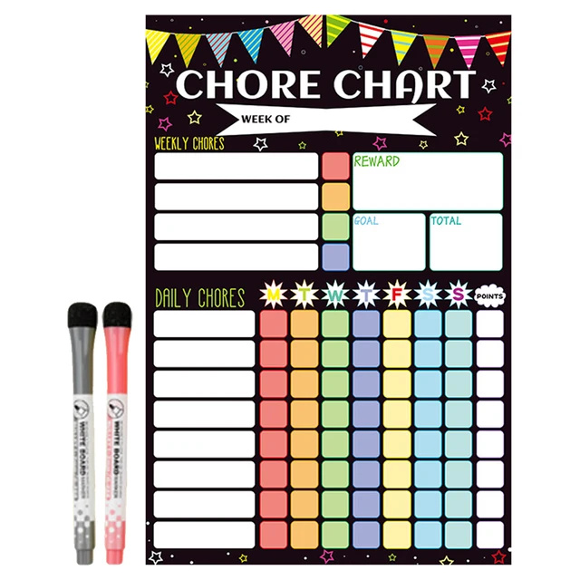 Magnetic Chore Chart 20x30cm Magnetic Chore Chart For Refrigerator Dry  Erase Behavior Charts With 2 Markers Magnetic - AliExpress