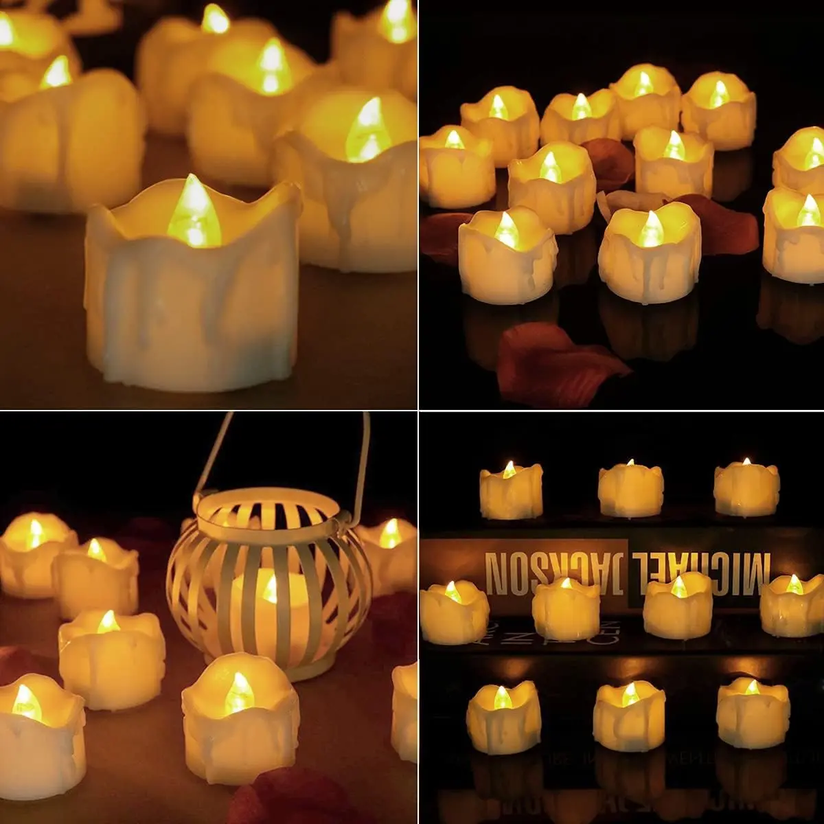 Battery-Operated LED Flickering Candles - Warm Ambiance Lighting Pack