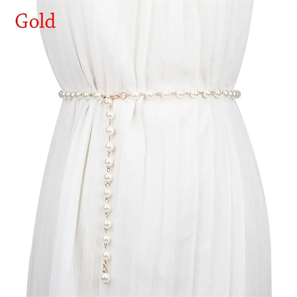 Weiße Perle Gürtel Mode vielseitige Damen Taille Kette Mode vielseitige elegante böhmische Gürtel Kleid Hemd Dekoration – Detail 9