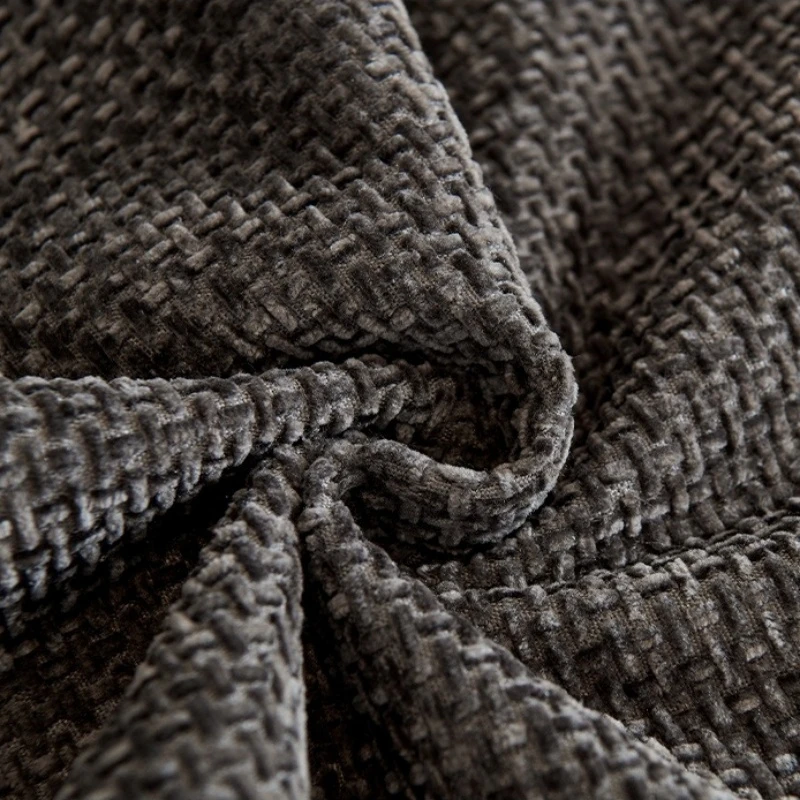 Minimalist Solid Weaving Jacquard Sofa Cover Image 7
