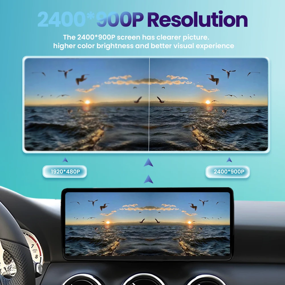 Radio de Coche BONROAD con Pantalla de 12.8 Pulgadas, CarPlay Inalámbrico, Android Auto, GPS para Mercedes Benz Clase A, C, W176, X156, C117, CLA, GLA, W205, W204 5