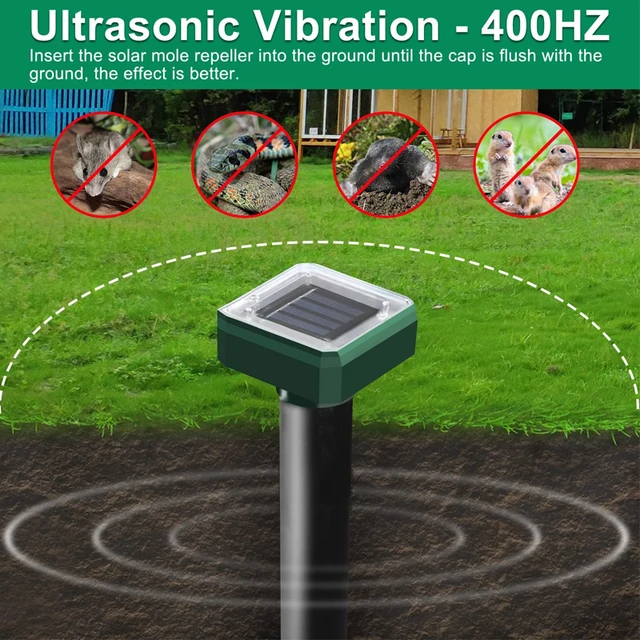 10 Csomag Kültéri Napenergia Ultrahangos Rezgéscsökkentő Kígyócsökkentő Mole Elektronikus Kígyócsomagolás A Garden Yard Farm Számára - Image 3