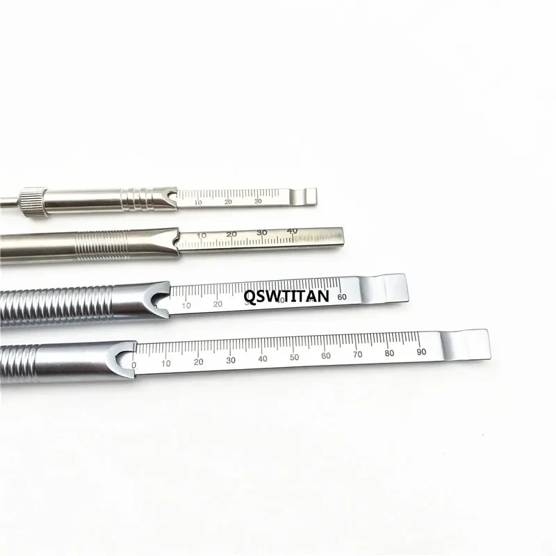 Depth Gauge 0mm to 30mm /60mm/40mm/90mm orthopedic instruments veterinary surgical instruments For orthopedics Veterinary surgical