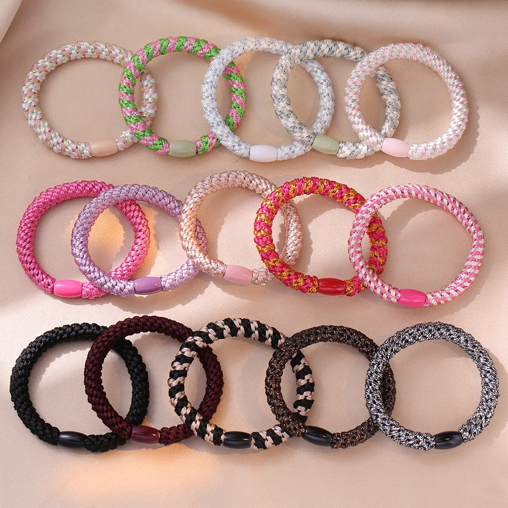 Women Hair circle Hair Scrunchies Girls Elastic Rubber Bands Ponytail Holder Weave Rubber Bands Rope Accessories