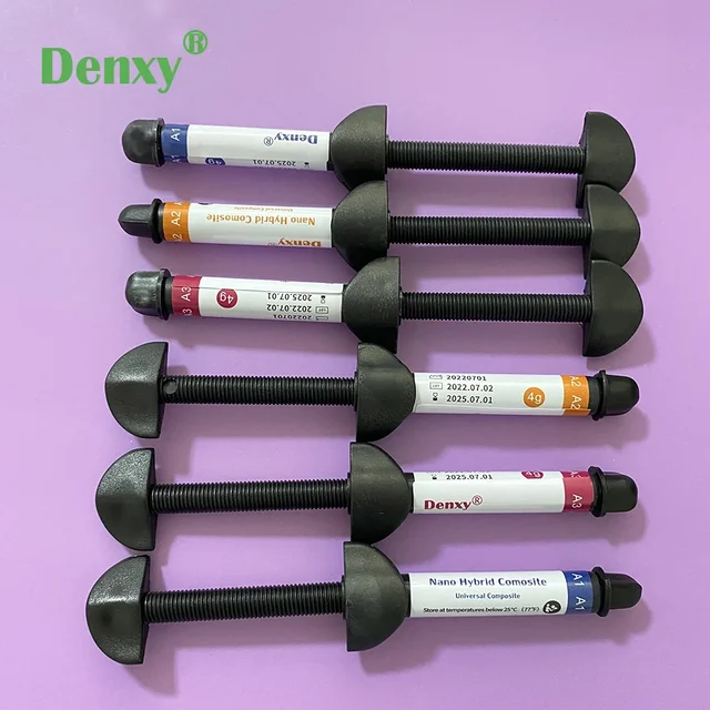 4g/pc 5pcs Dental Syringe Composite Light Curing Restorative Resin Dentist Materials Light Curing Resin Nano Dental Resin
