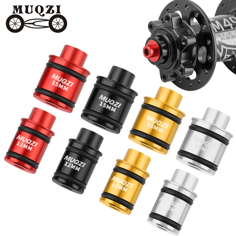 MUQZI Bike Hub Thru Axle Conversion QR Adapter 15mm/12mm Thru Axle