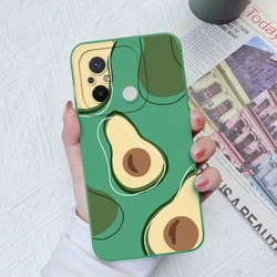 Flower Avocado Liquid Silicone Phone Case | Durable Back Cover for Xiaomi Poco C55 (TYG27)