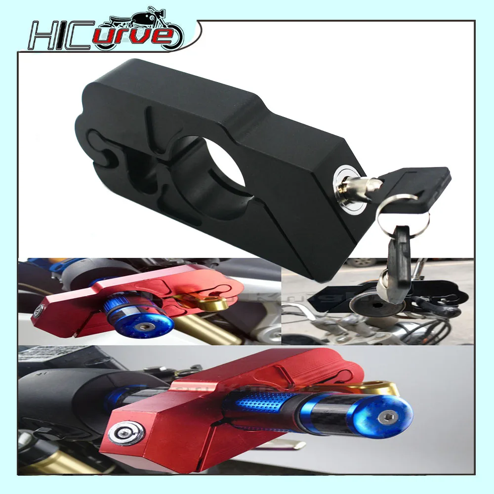 Fit For GSR400 GSR750 GW250 GSX250R Handlebar Lock ATV Brake Clutch Security Safety Theft Protection Lock for duke125 duke200 duke390 duke 125 200 390 handlebar lock atv brake clutch security safety theft protection lock