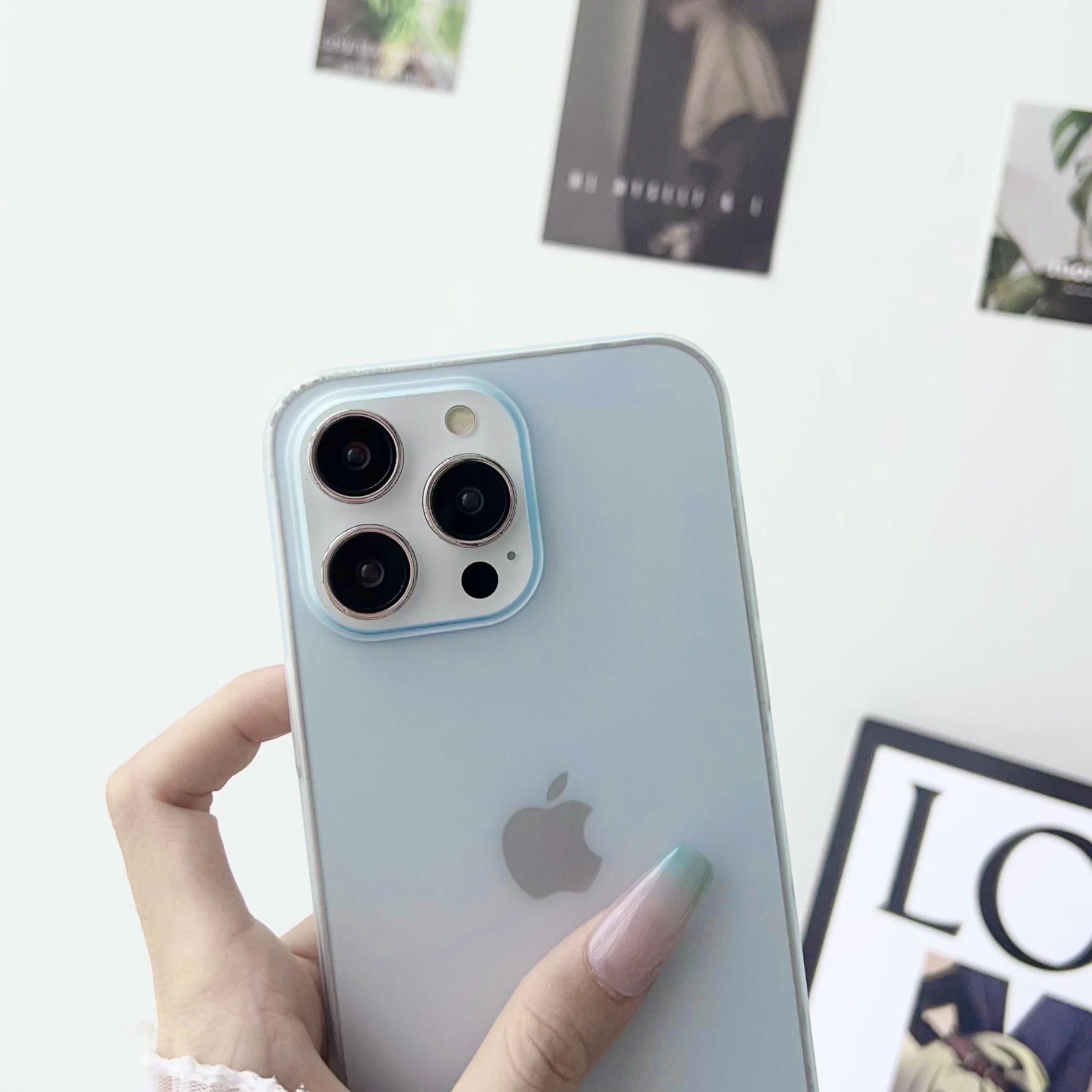 Ultra-Thin Frosted Translucent Shockproof Phone Case with Matte Bumper