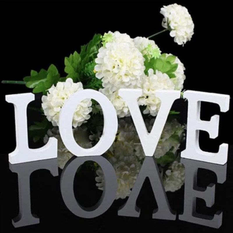 11Cm Letras Free Standing Alfabeto In Legno Lettere In Legno Bianco Decorazioni Per La Casa Decorazione Di Nozze Fai Da Te Nome Personalizzato Design