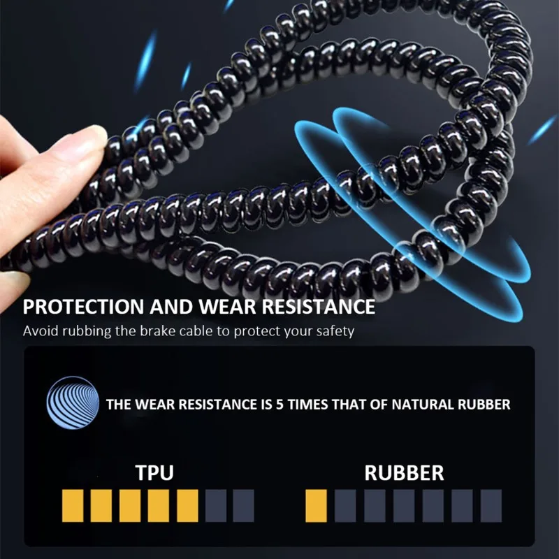 Bicycle Harness Winding Tube Electric Vehicle Brake Wire Organizer Protective Sleeve TPU Sheath Line Cable Spiral Wrap Portable bicycle cable organizer