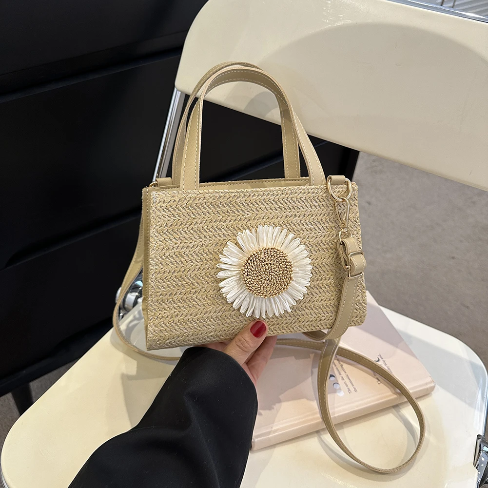 Straw Shoulder Bag for Women Daily Life Leisure