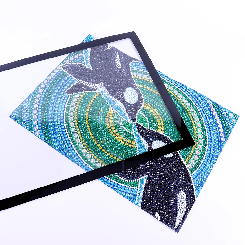 3 Pack Magnetic Diamond Picture Frames Self Adhesive Frames Diamond Art Painting Frames for 30x30cm/30x40cm Diamond Art Canvas