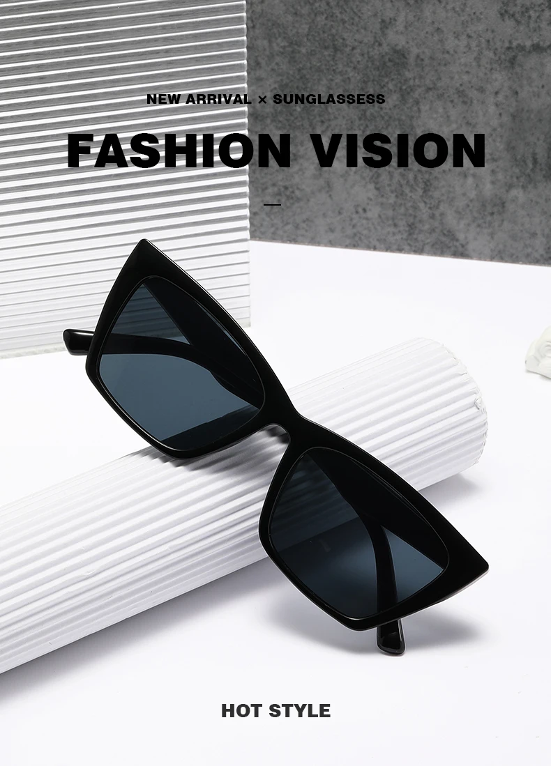 6PCS Schwarz Kombination Mode Vielseitige Sonnenbrille Neue Trend Sommer Reise Sonnenbrille – Detail 12