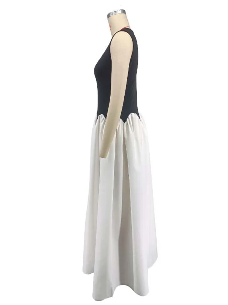 Wmstar Dresses for Womeny Sleeveless Bodycon Stretch Maxi Dresses Sweet Patchwoork Summer Clothes Wholesale Dropshipping 2025