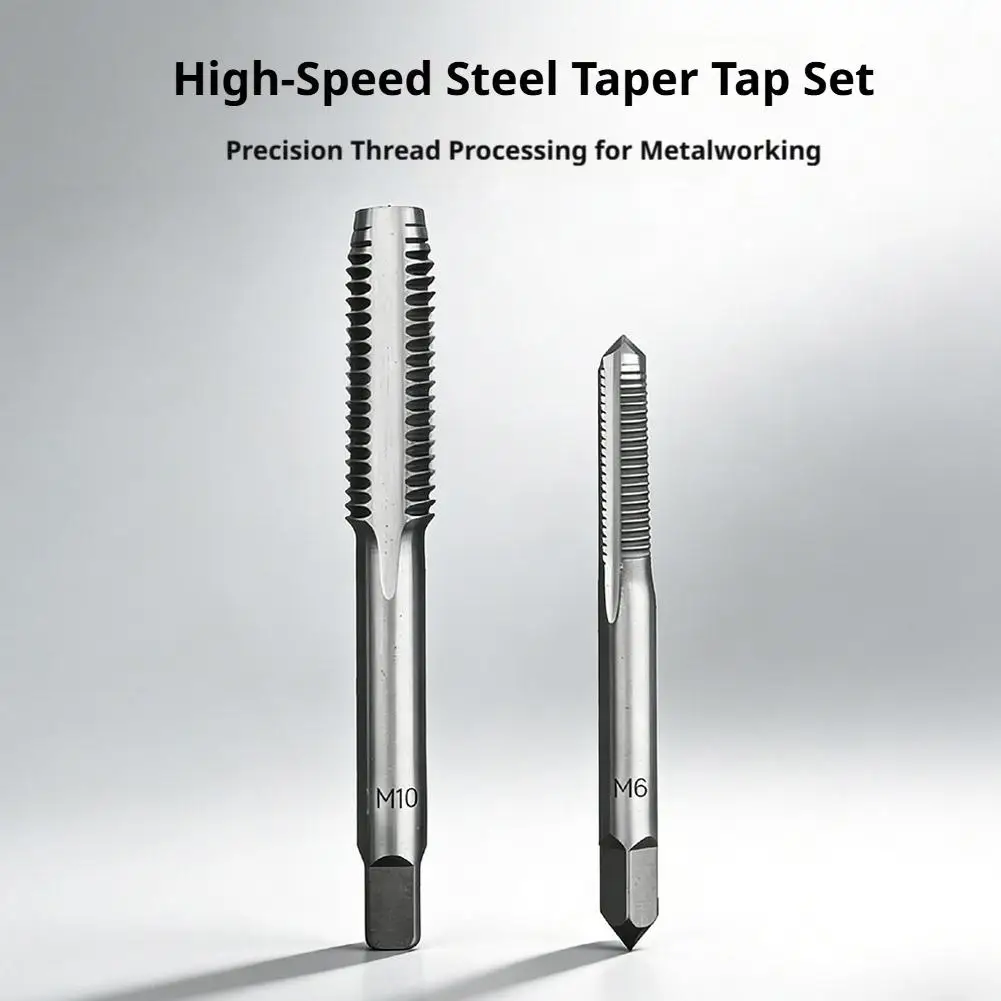 2pcs M6/M10 미터법 탭 머신 스크류 탭 드릴 비트 태핑 도구 스레드 플러그 탭 스레드 탭 금속 가공 수공구