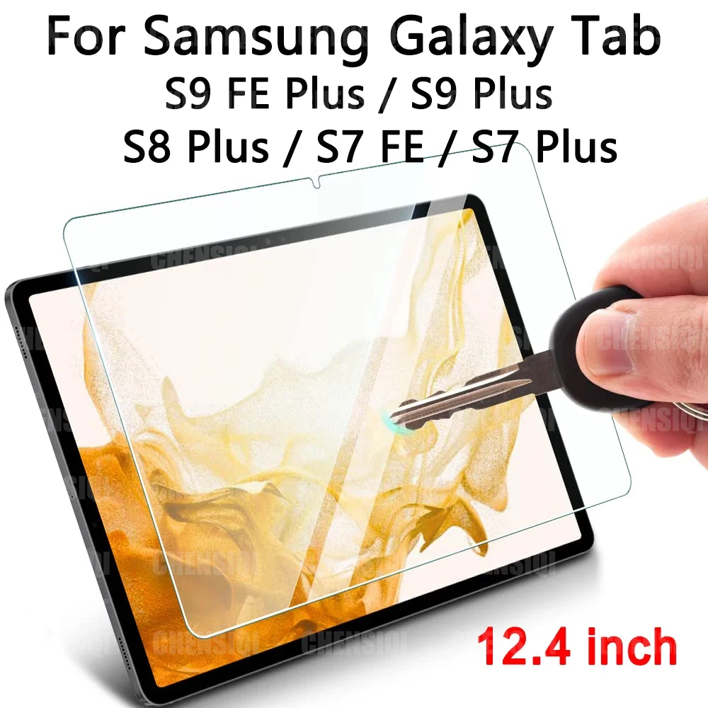 Protetor de Tela de Vidro Temperado para Samsung Galaxy Tab s9 fe Plus s7 fe s8 Plus s7 Plus 124