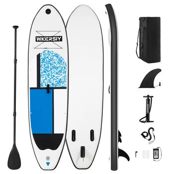 Aufblasbare Stand Up Paddle Board Nicht-Slip Wasser SUP für Alle Geschick Ebenen Surf Board mit Luftpumpe Tragen tasche Leine Stehen Boot 1