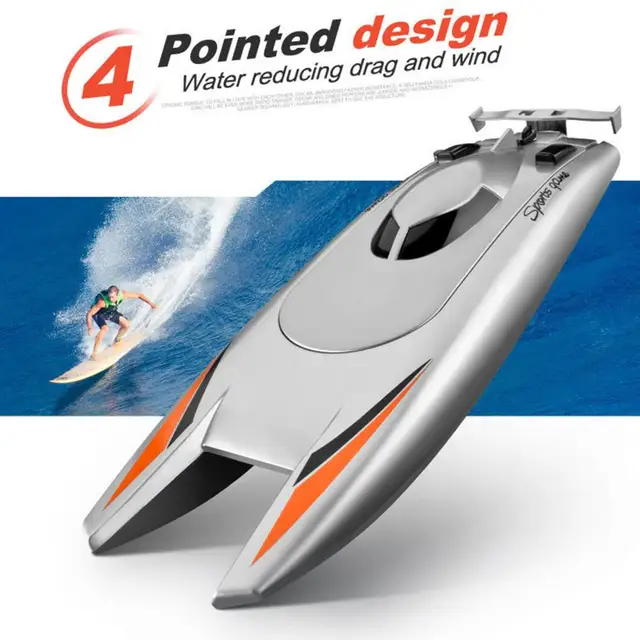 1 Set Wireless RC Boat Eco-friendly Anti-collision Simulation Birthday Gift Hovercraft Toy RC Racing Boat 3