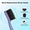 Electric Toothbrush Heads Soft Charcoal Bristles 5 Pcs Replacement Toothbrush Heads For Burst Adults Sonic Electric Toothbrush 5