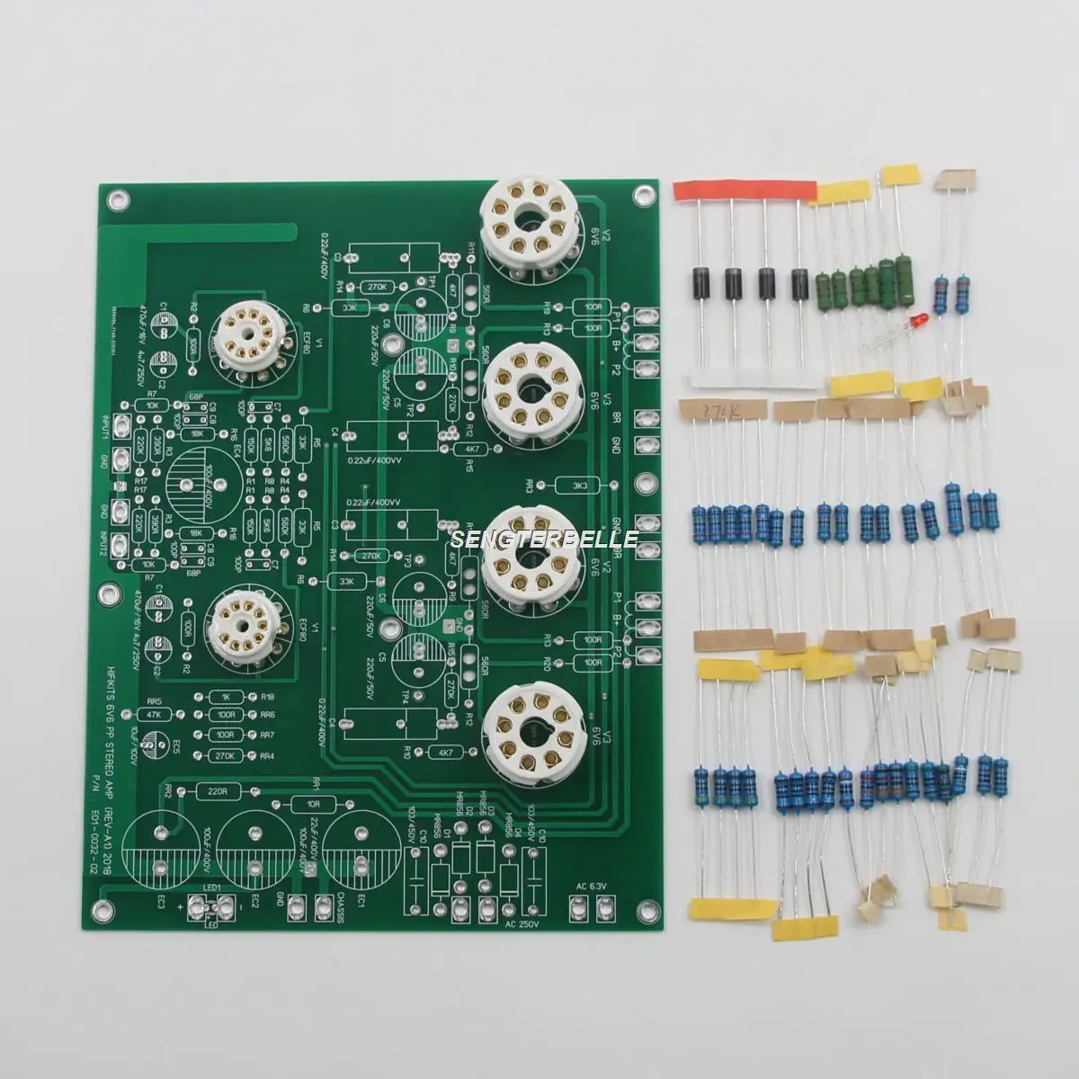 [ Simple Version ] HiFi 6V6 + ECF80 Stereo PushPull Amplifier Board
