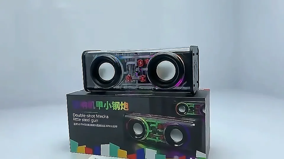 V8 Mecha Mini Wireless BT Smart Speaker High Quality Waterproof Portable Outdoor Sports Audio Player 10W Output Karaoke Home Box