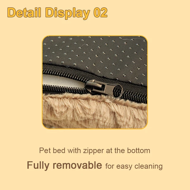 Short Plush Removable Washable Pet Bed, High Elasticity Non-Collapse Dog Bed, Suitable For Small And Medium Dogs and Cats 4