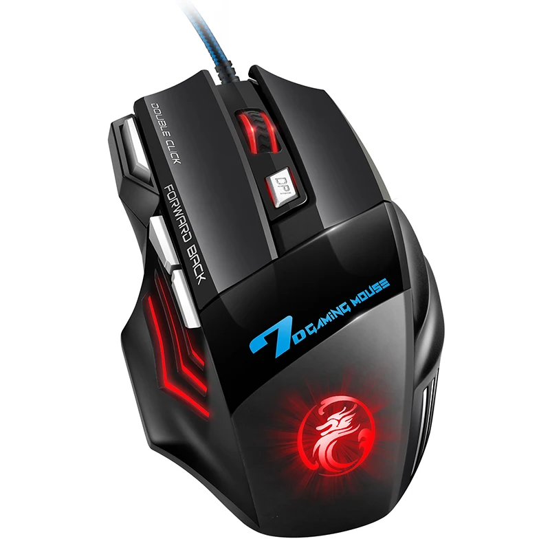Gaming Mouse Ergonomic Mouse Wired Mouse Computer Mouse Gamer Ergonomic Gaming Mouse USB Wired 5500 DPI Silent 7 Button LED Backlight For PC Laptop