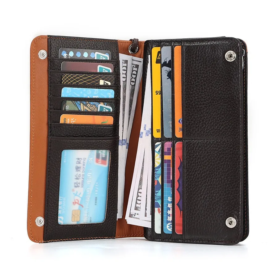 

RFID Genuine Leather Wallet for Men with Large Capacity and Vintage Design