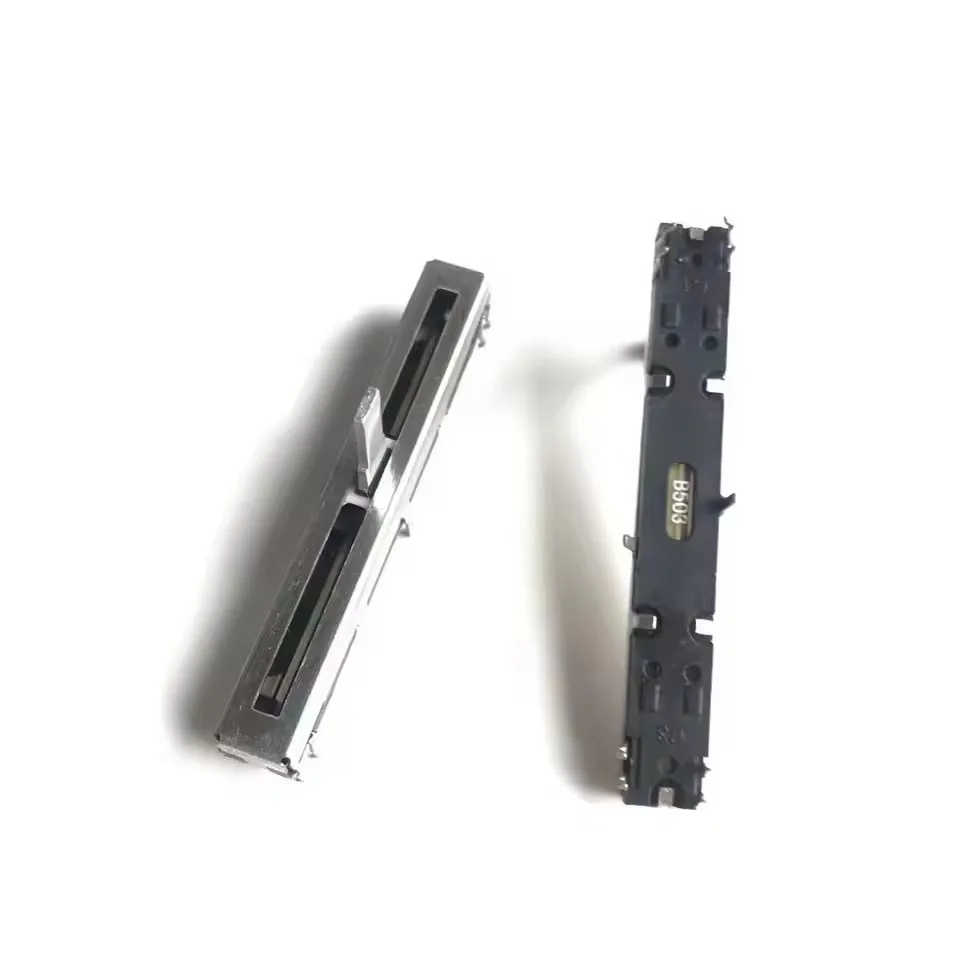5PCS/LOT For Mickey mixer fader potentiometer 60MM 6CM long double B50K B50KX2 Potentiometer Stereo Slide