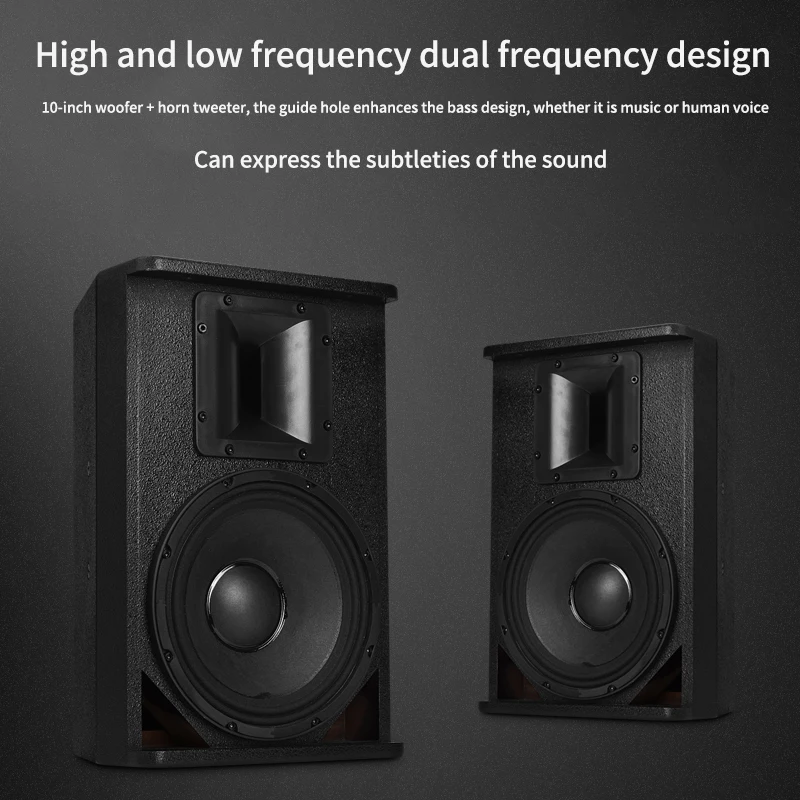 8&Omega; 250W High Power Bass Speaker KTV Home Full-Frequency Floor speaker 10 Inch Professional Private Room Stage Conference Audio